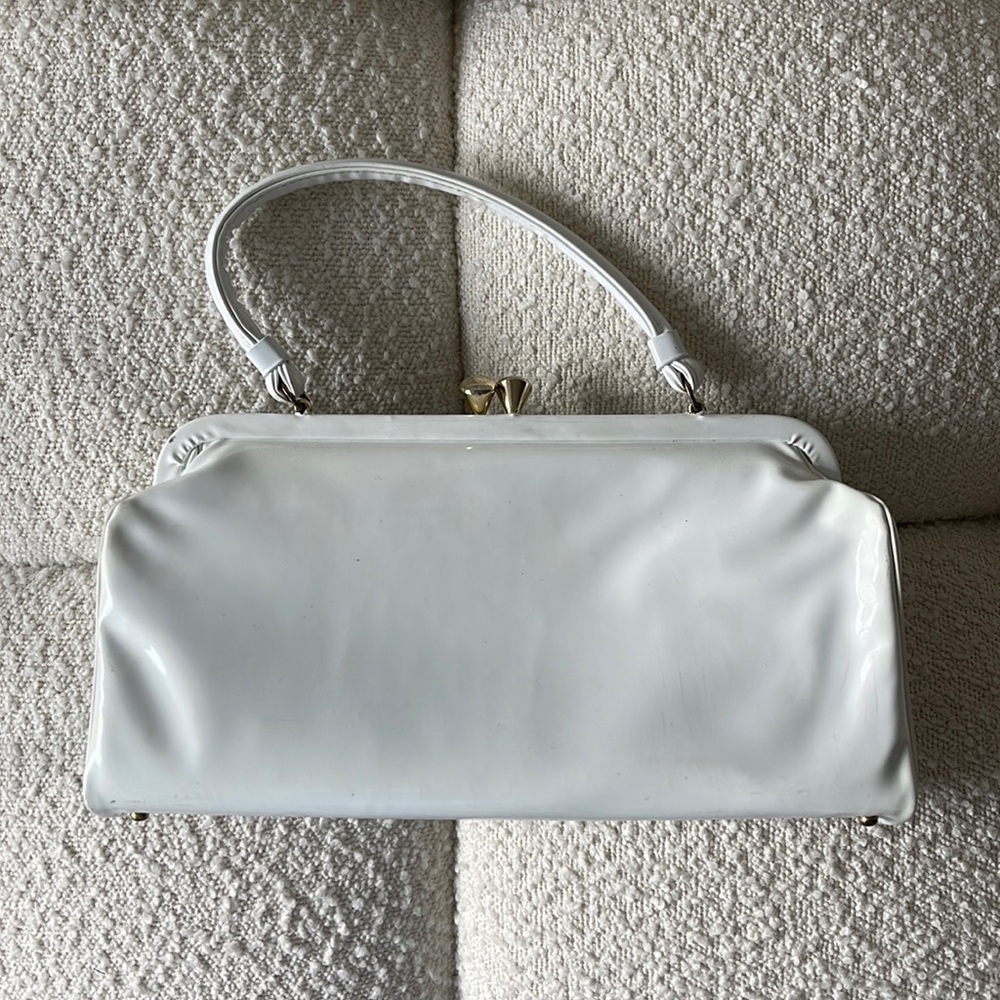 Vintage white pattent bag